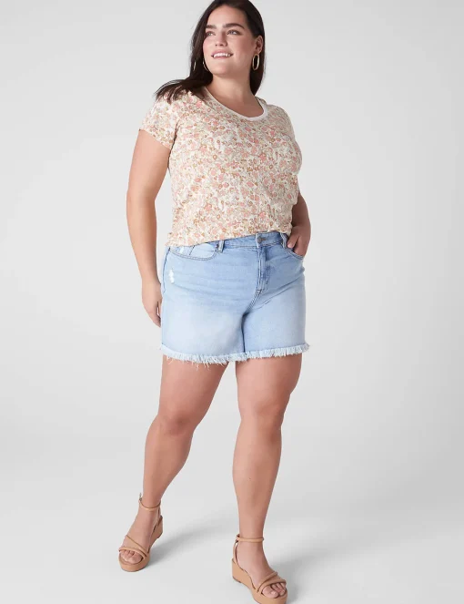 Knit Tops^Lane Bryant Modern Short-Sleeve V-Neck Tee Cynthia Floral