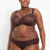Hipster Panties^Lane Bryant No-Show Hipster Panty Chocolate Plum