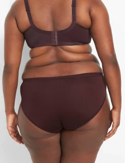 Hipster Panties^Lane Bryant No-Show Hipster Panty Chocolate Plum