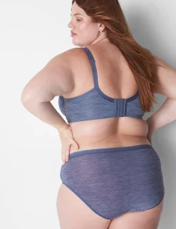 Hipster Panties^Lane Bryant No-Show Hipster Panty With Lace Trim Marl Grisaille