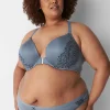 Thong Panties^Lane Bryant No-Show Wide-Side Thong With Lace Trim Flint Stone