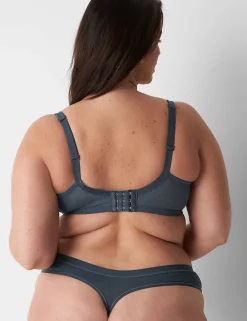 Thong Panties^Lane Bryant No-Show Wide-Side Thong With Lace Trim Blue Nights