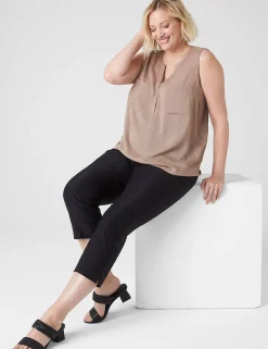 The Tee Shop^Lane Bryant Notch-Neck Woven & Knit Top Mountain Trail