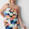 Swim Tops^Lane Bryant No-Wire Blouson Swim Tankini Top Blue Summer