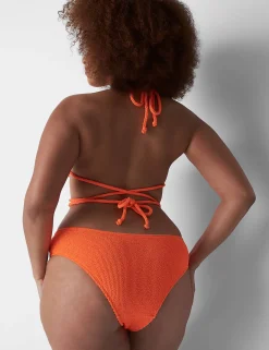 Swim Tops^Lane Bryant No-Wire Crinkle Wrap String Bikini Top Orange Clown Fish