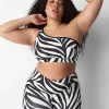 No-Wire Bras And Bralettes^Lane Bryant One-Shoulder Bralette Zebra