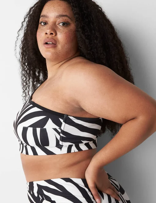 No-Wire Bras And Bralettes^Lane Bryant One-Shoulder Bralette Zebra