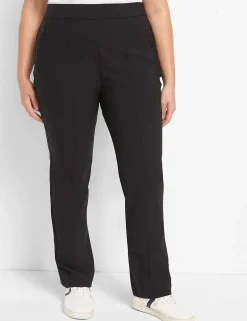 Straight Leg^Lane Bryant On-The-Go Straight Pant Black