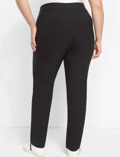 Straight Leg^Lane Bryant On-The-Go Straight Pant Black