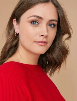 Earrings^Lane Bryant Open Hoop 3 Earring Pack: :Onesz Silver Tone