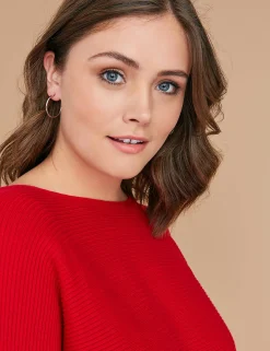 Earrings^Lane Bryant Open Hoop 3 Earring Pack: :Onesz Silver Tone