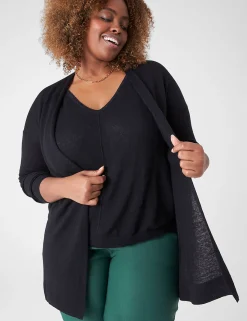 Sweaters^Lane Bryant Open-Front Cardigan Black