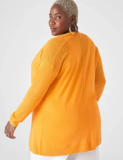 Sweaters^Lane Bryant Open-Front Cardigan Citrus