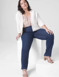 Sweaters^Lane Bryant Open-Front Stitch Cardigan Pristine