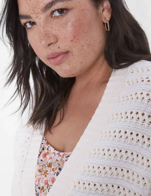 Sweaters^Lane Bryant Open-Front Stitch Cardigan Pristine