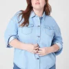 Jackets^Lane Bryant Oversized Shacket Light Denim