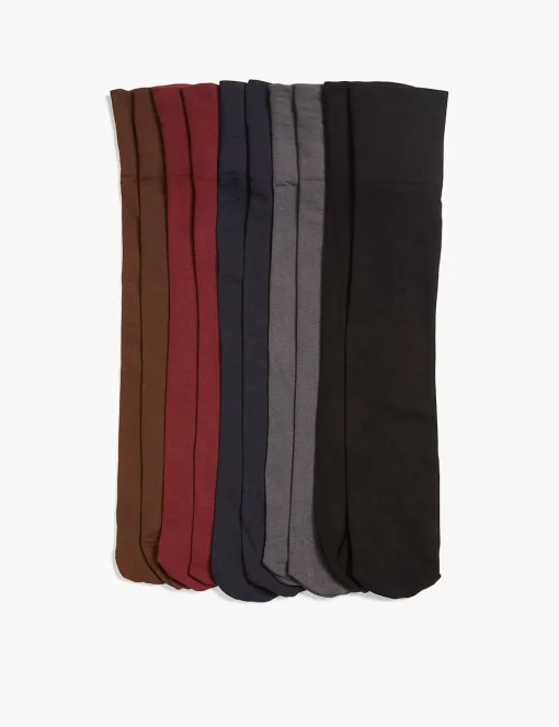 Socks^Lane Bryant 5 Pack Solid Trouser Sock Maroon Banner