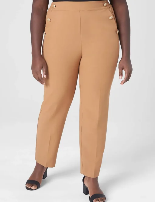 Perfect Drape^Lane Bryant Perfect Drape Relaxed Ankle Pull-On Pant Chipmunk