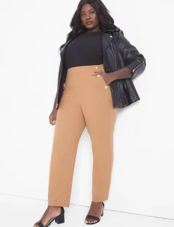 Perfect Drape^Lane Bryant Perfect Drape Relaxed Ankle Pull-On Pant Chipmunk