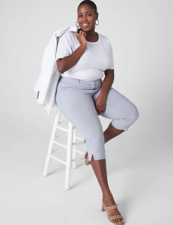 The Tee Shop^Lane Bryant Perfect Sleeve Curved-Hem Tee White