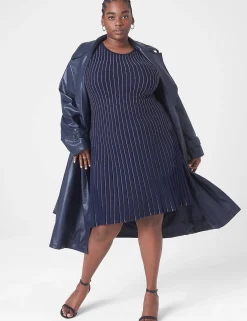 Maxi & Midi^Lane Bryant Perfect Sleeve Fit & Flare Sweater Dress Maritime Blue
