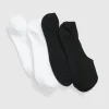 Socks^Lane Bryant 2Pk No Show Sports Sock Black And White
