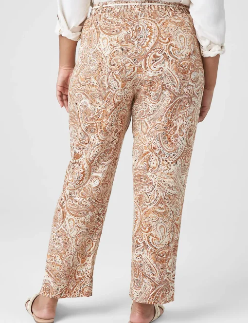 Straight Leg^Lane Bryant Printed Woven Straight Ankle Pant Paisley