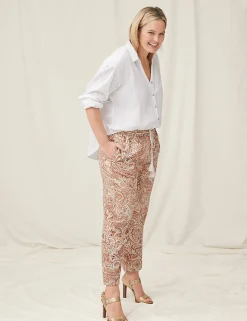 Straight Leg^Lane Bryant Printed Woven Straight Ankle Pant Paisley