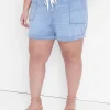 Boyfriend^Lane Bryant Pull-On Boyfriend Jean Short Light Denim