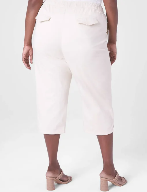 Crops And Capris^Lane Bryant Pull-On Crop Pant With Petal Hem Brazilian Sand