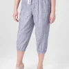 Crops And Capris^Lane Bryant Pull-On Elastic Cuff Crop Pant Railroad Stripe