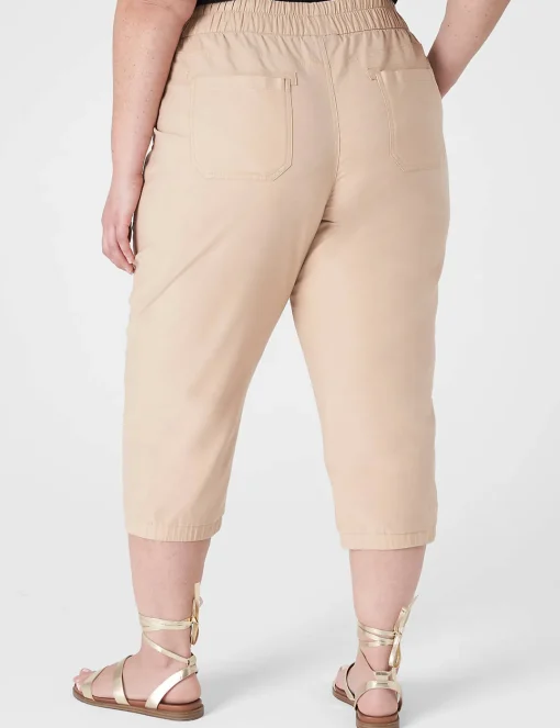 Crops, Capris And Shorts^Lane Bryant Pull-On Elastic Cuff Crop Pant Ginger Root