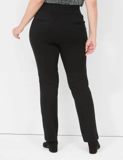Straight Leg^Lane Bryant Pull-On Ponte Straight Pant Black