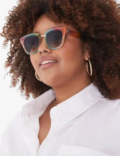 Sunglasses^Lane Bryant Rainbow Jelly Cateye With Gold Trim Multi