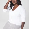 Knit Tops^Lane Bryant Relaxed Crop Hacci Button-Front Cardigan Ivory Rose