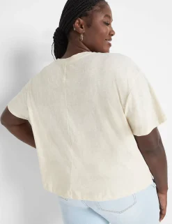 Knit Tops^Lane Bryant Relaxed Crop Short-Sleeve Pocket Tee Brazilian Sand