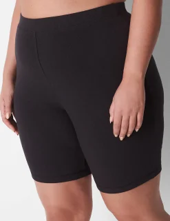 Sleep Separates^Lane Bryant Rib Bike Short Black