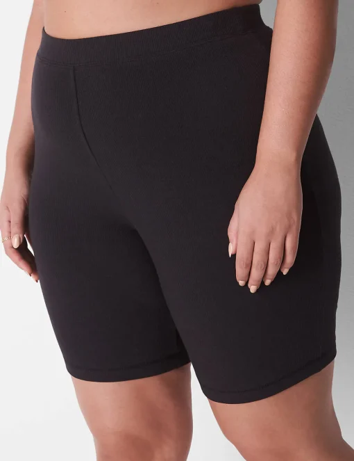 Sleep Separates^Lane Bryant Rib Bike Short Black