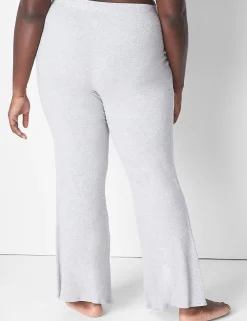 Sleep Separates^Lane Bryant Rib Flare Pant Light Heather Gray