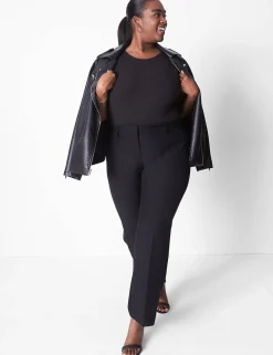 Bodysuits & Playsuits^Lane Bryant Rib Open-Back Bodysuit Black