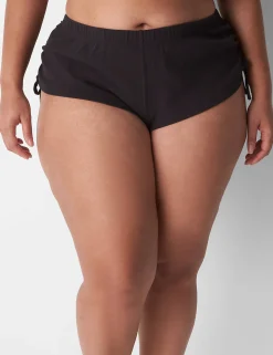 Sleep Separates^Lane Bryant Rib Ruched-Side Short Black