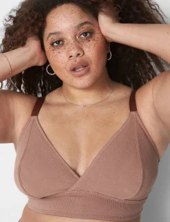 No-Wire Bras And Bralettes^Lane Bryant Rib Triangle Longline Bralette Myristica