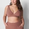 No-Wire Bras And Bralettes^Lane Bryant Rib Unlined High Apex Bralette Myristica
