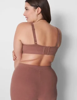 No-Wire Bras And Bralettes^Lane Bryant Rib Unlined High Apex Bralette Myristica