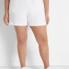 Crops, Capris And Shorts^Lane Bryant Rolled Hem Short Ivory Rose
