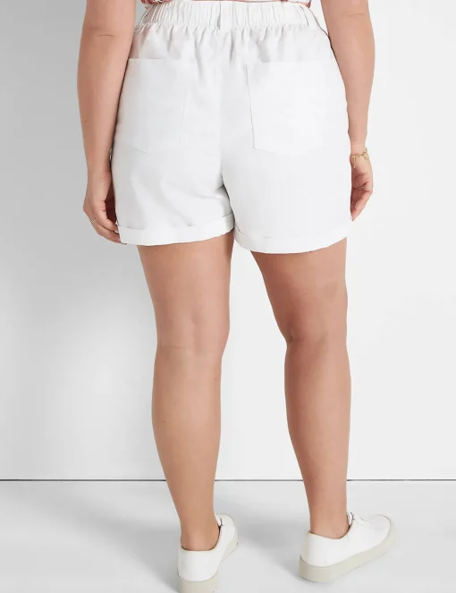 Crops, Capris And Shorts^Lane Bryant Rolled Hem Short Ivory Rose