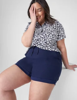 Shorts^Lane Bryant Rolled Hem Short Maritime Blue