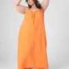 Swim Cover Ups^Lane Bryant Ruched-Front Drawcord Maxi Beach Coverup Dragon Fire