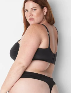 Sexy Bras^Lane Bryant Sateen Wrap Bralette Black