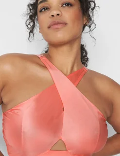 Full Coverage Bras^Lane Bryant Sateen Wrap Bralette Desert Flower